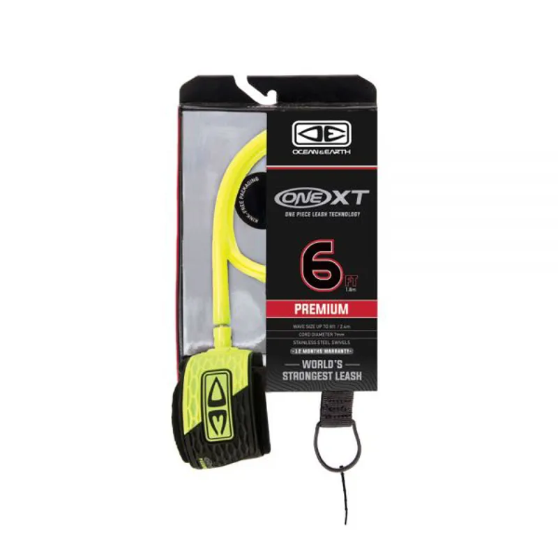 Ocean and Earth / 6ft Premium XT Leash / Yellow