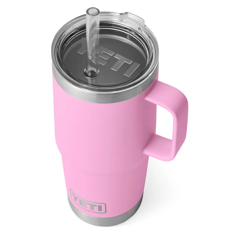 Yeti 25 Oz Rambler Straw Mug in Power Pink