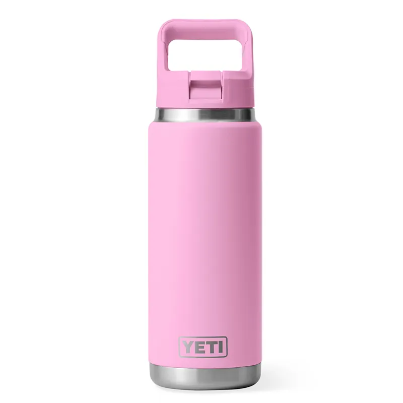 Yeti Rambler 26oz Straw Bottle in Power Pink
