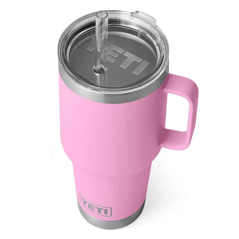 Yeti 35 Oz Rambler Straw Mug in Power Pink