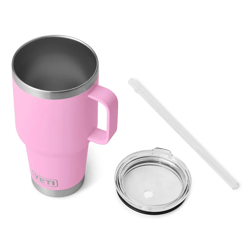 Yeti 35 Oz Rambler Straw Mug in Power Pink-3