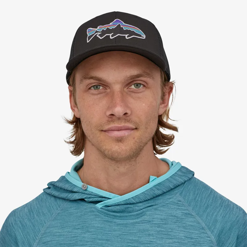 Patagonia Fitz Roy Trout Trucker Cap in Black-2