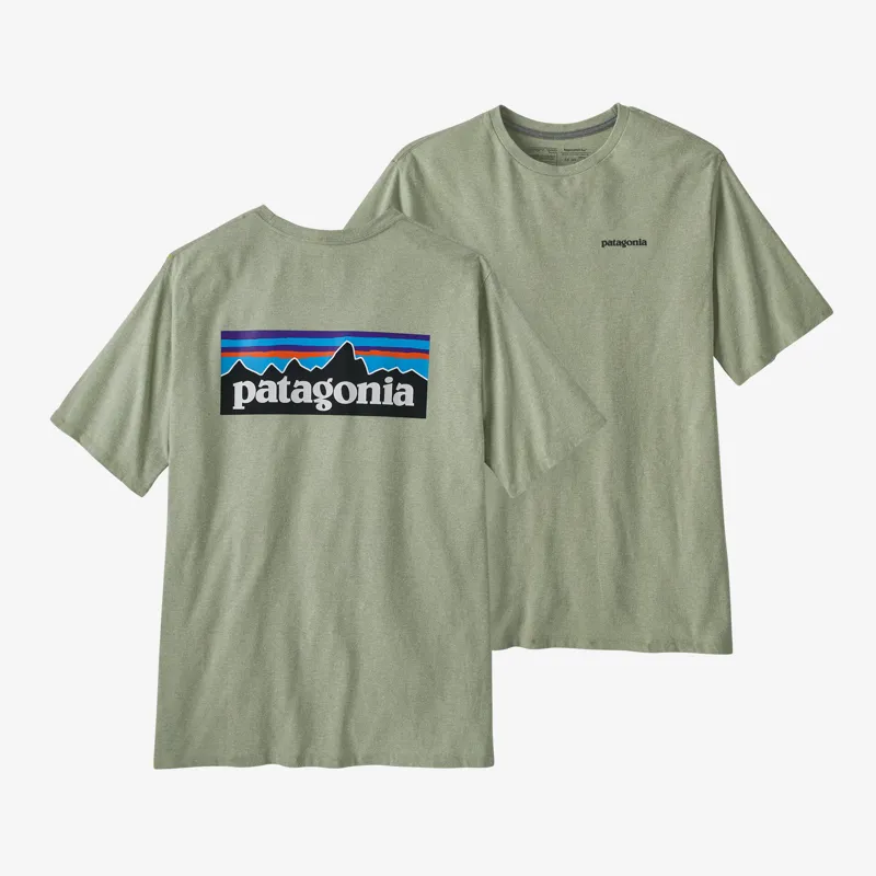 Patagonia Men's P-6 Logo Responsibili-Tee in Salvia Green