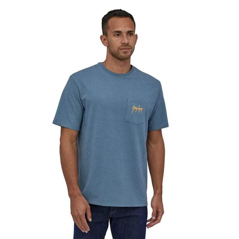 Patagonia / Ms Gerry Lopez Pocket Responsibili-Tee / Pigeon Blue-1