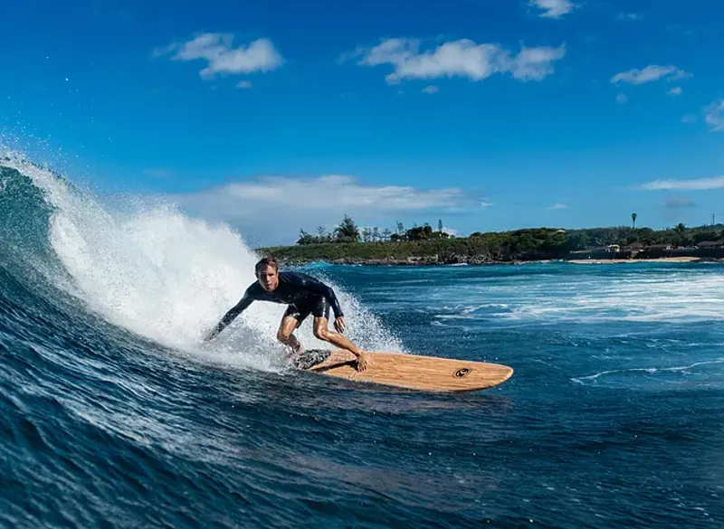 California Board Co / 8ft Soft Surfboard / Timber Effect-1