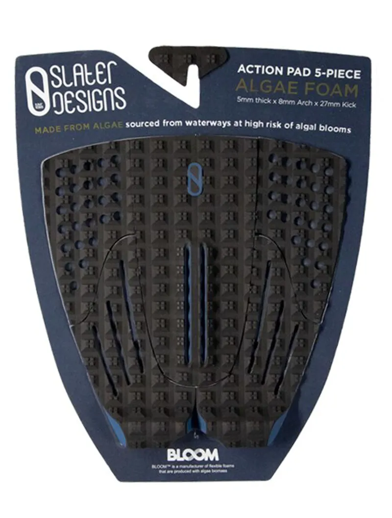 Slater Designs 5 Piece Action Tail Pad in Black/Blue