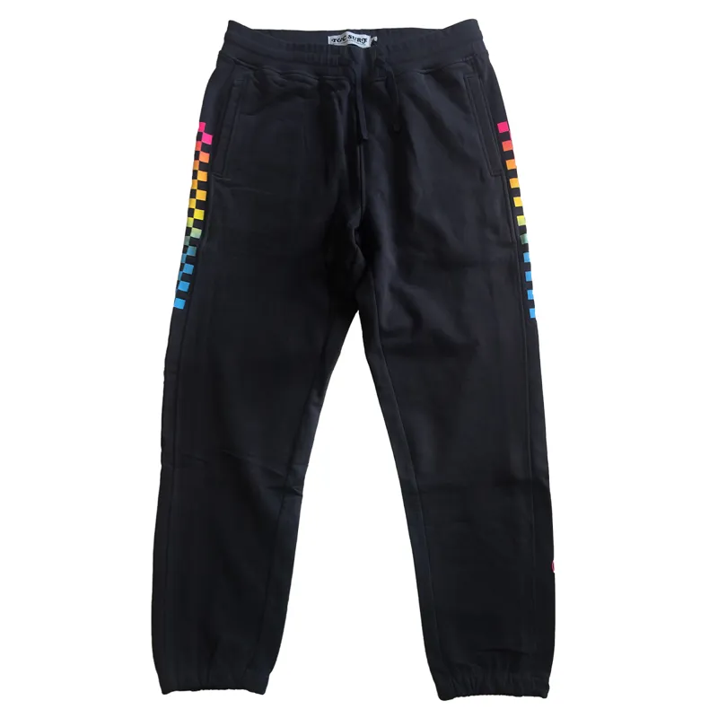 T and C / Checky Sweat Pant / Washed Black-1