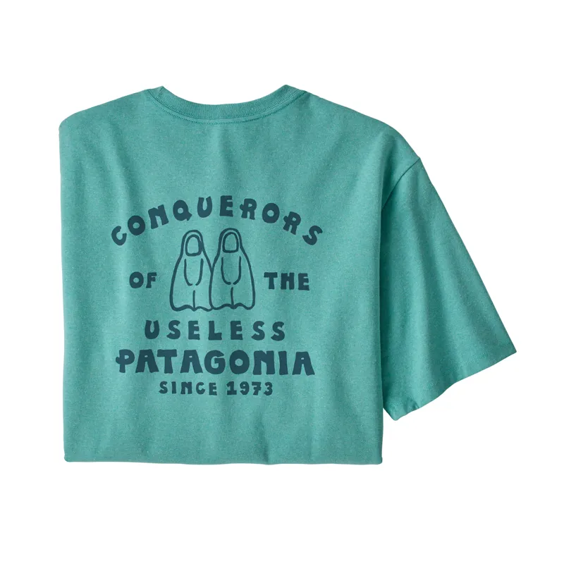 Patagonia COTU Fins Pocket Responsibili-Tee Mens T-Shirt in Iggy Blue