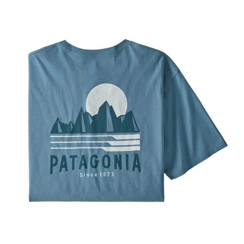 Patagonia Tube View Organic Men's T-Shirt in Blue 