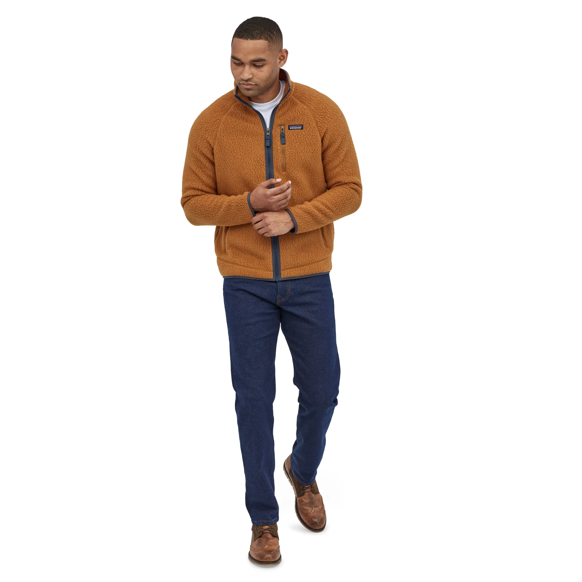 Patagonia Retro Pile Mens Fleece Jacket in Bear Brown