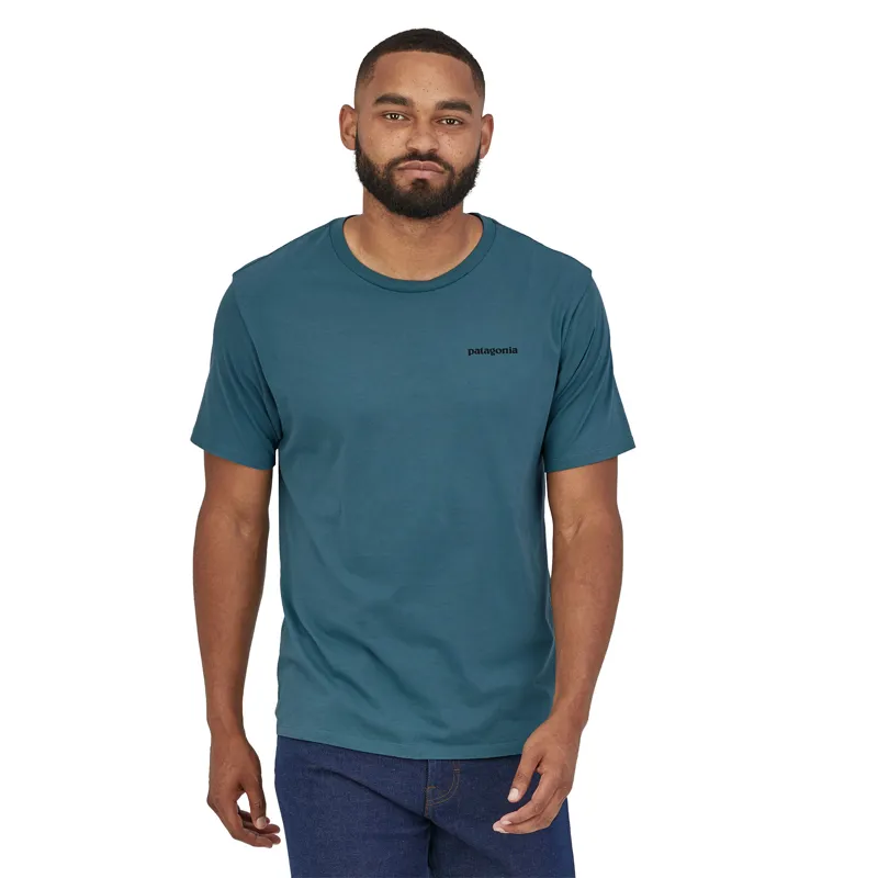 Patagonia P-6 Mission Organic T- Shirt in Abalone Blue -1