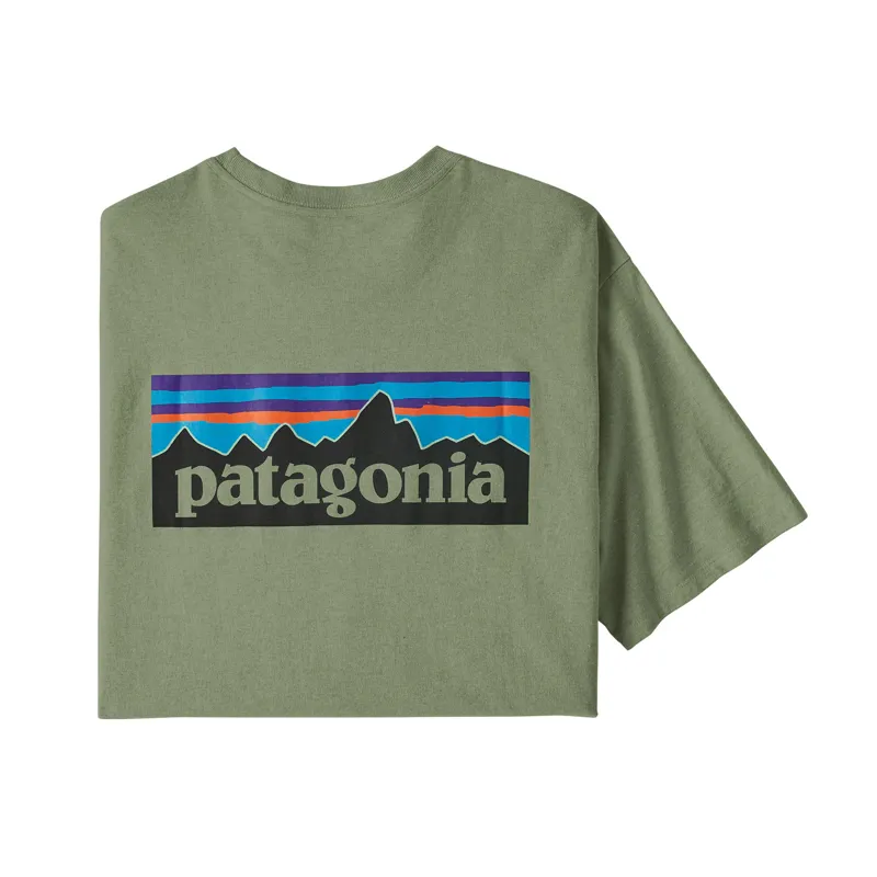 Patagonia P-6 Logo Responsibili-Tee Mens T-Shirt in Sedge Green