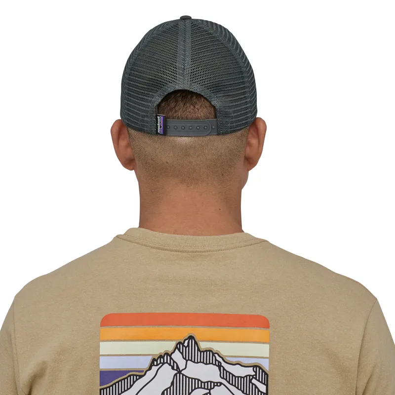 Patagonia P-6 Logo LoPro Trucker Cap in Grey-2