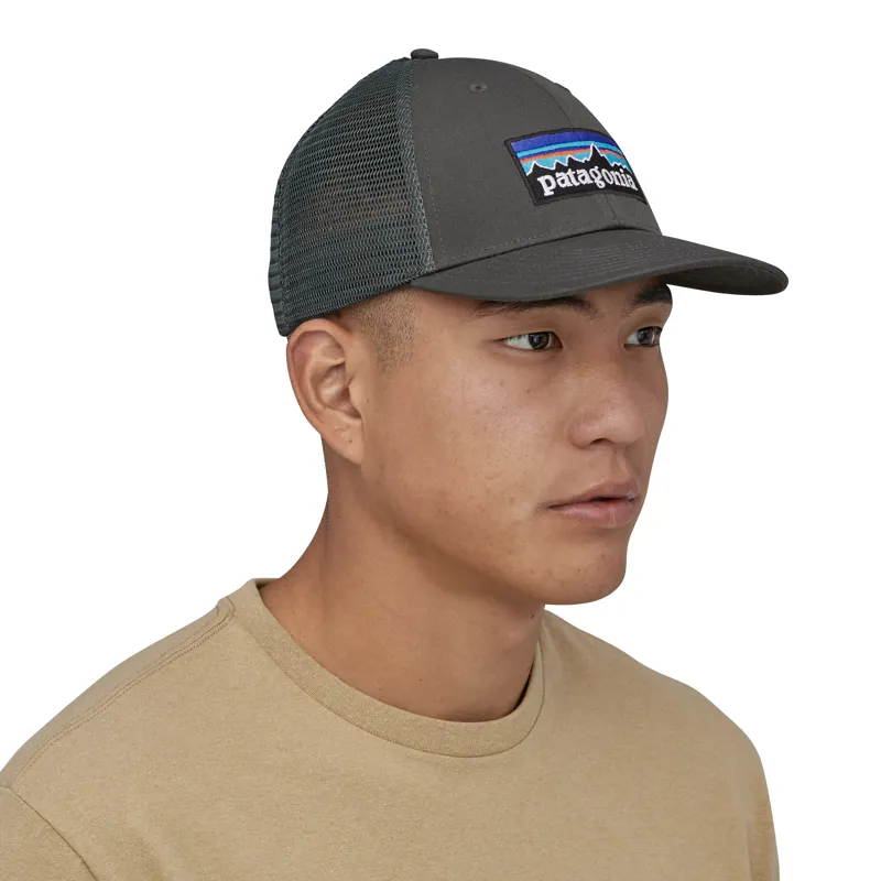 Patagonia P-6 Logo LoPro Trucker Cap in Grey-3