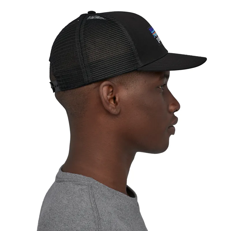 Patagonia P-6 Logo Trucker Cap in Black-3
