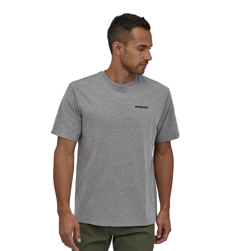 Patagonia P-6 Logo Responsibili-Tee Mens T-Shirt in Grey-1