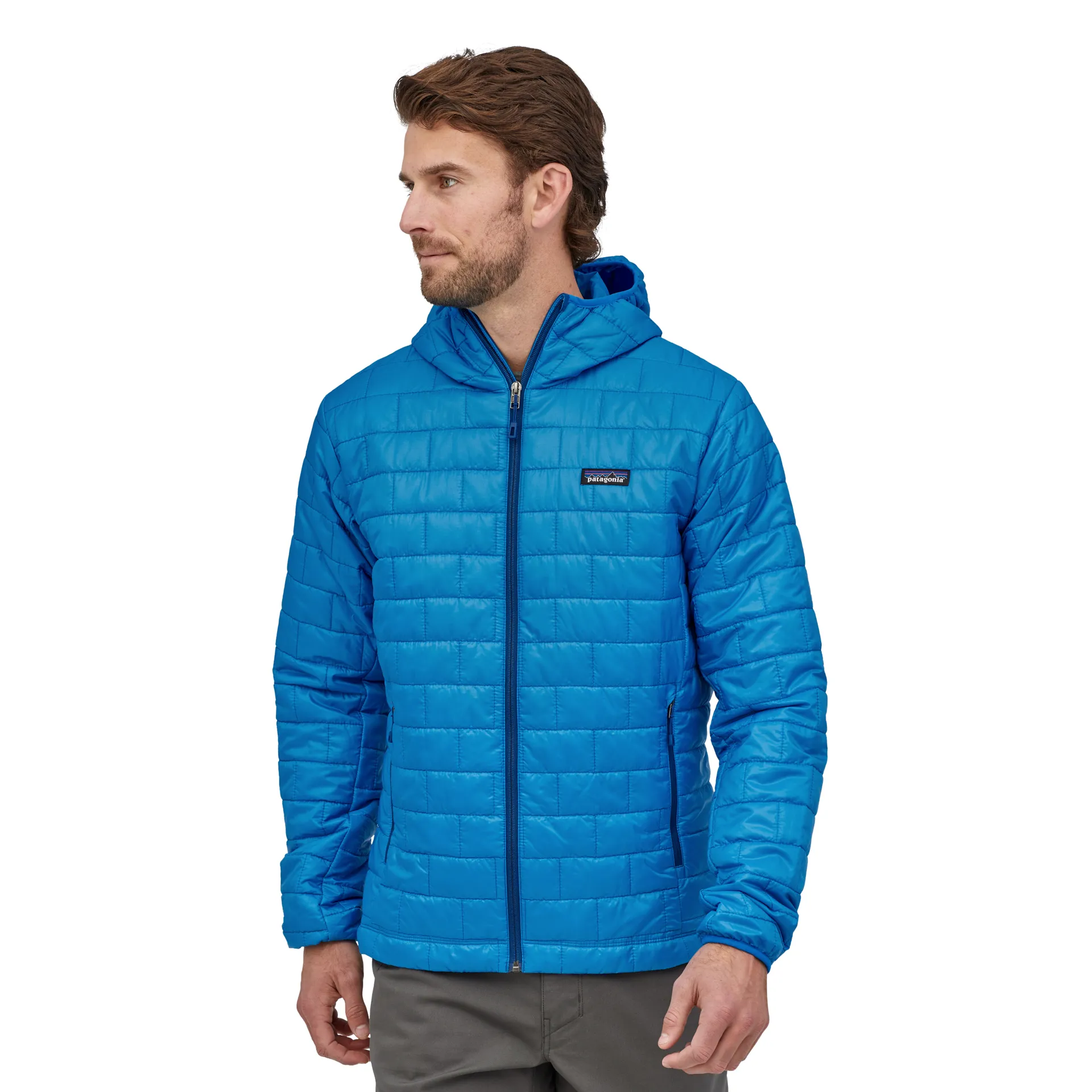 Patagonia Nano Puff Mens Hoody in Blue