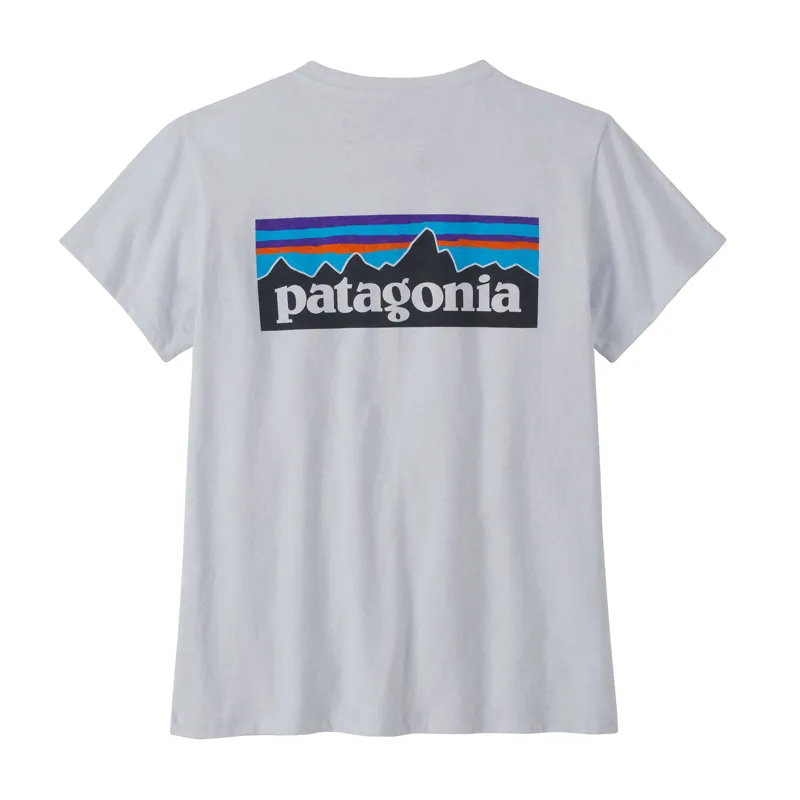Patagonia Women's P-6 Logo Responsibili-Tee in White-1
