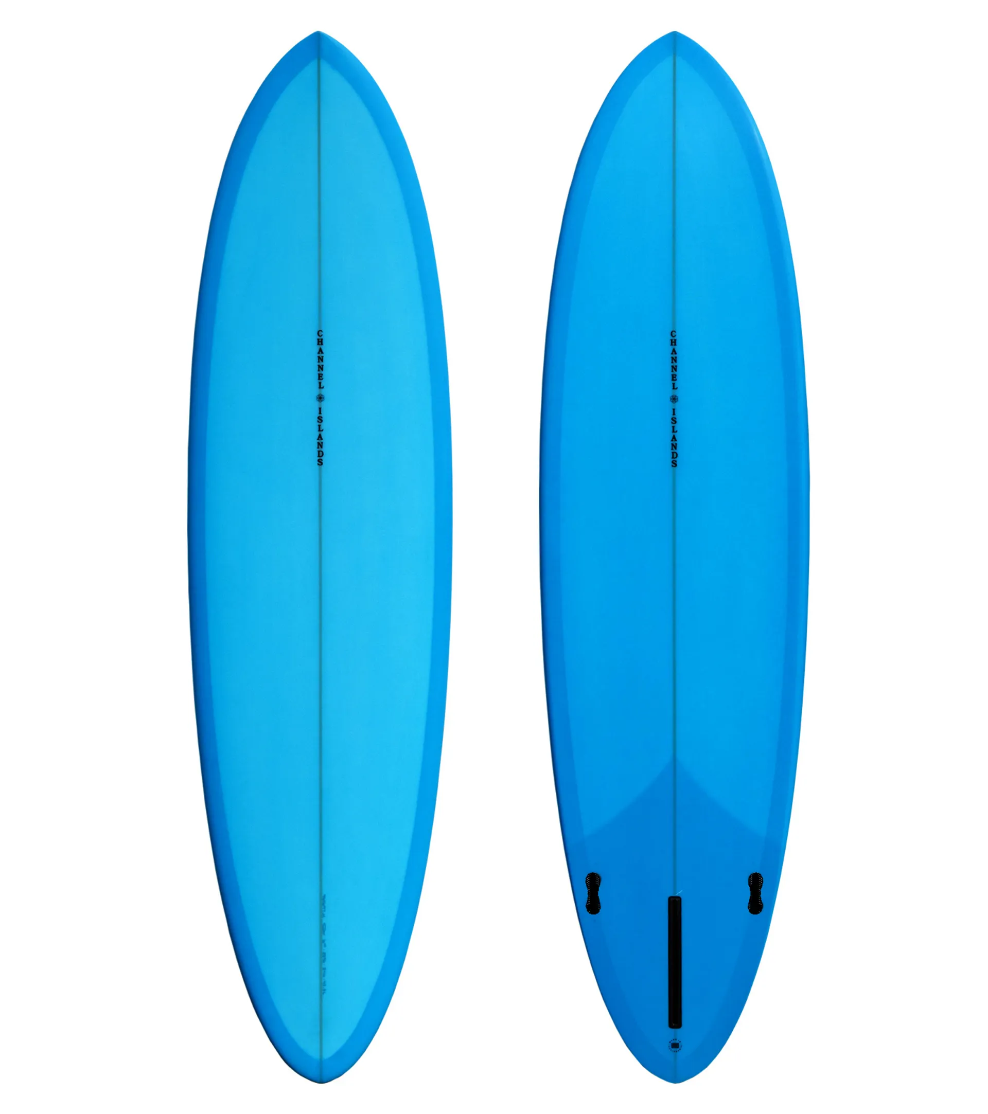 C.I. Mid Channel Islands Mid Length Surfboard in Blue