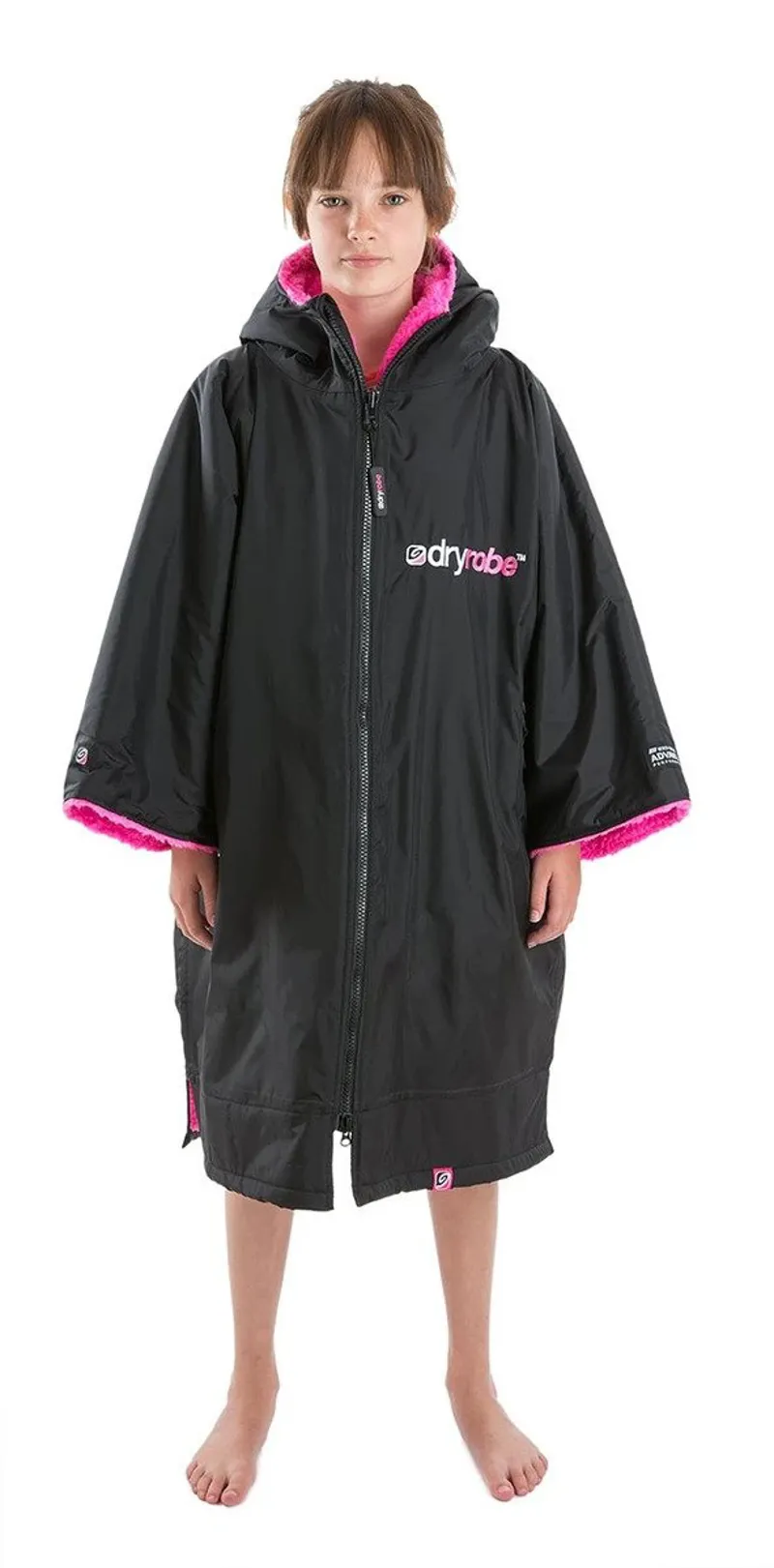 Dryrobe / Advance Short Sleeve / Black-Pink / Age 10-14