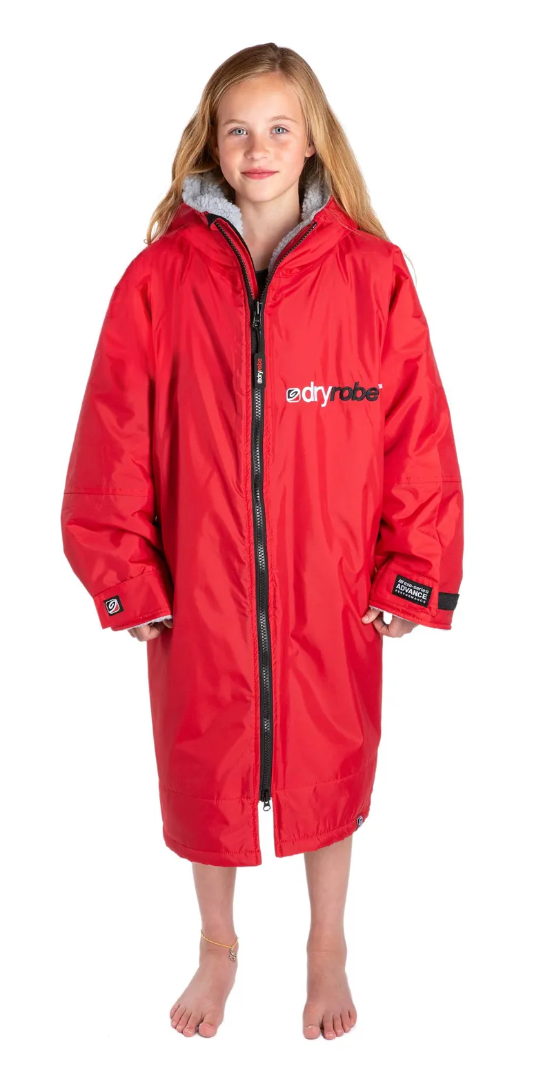Dryrobe / Advance Long Sleeve / Red-Grey / Age 10-14