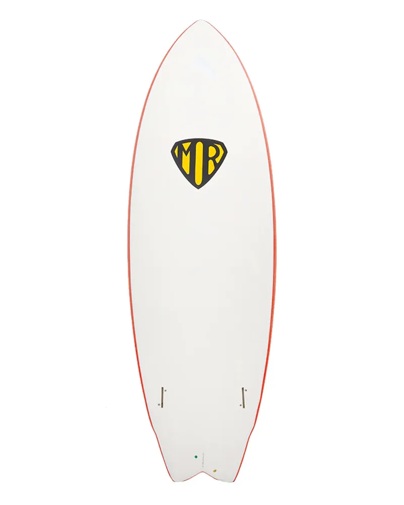 O and E x MR / 6ft Epoxy Twin Fin / Red-3