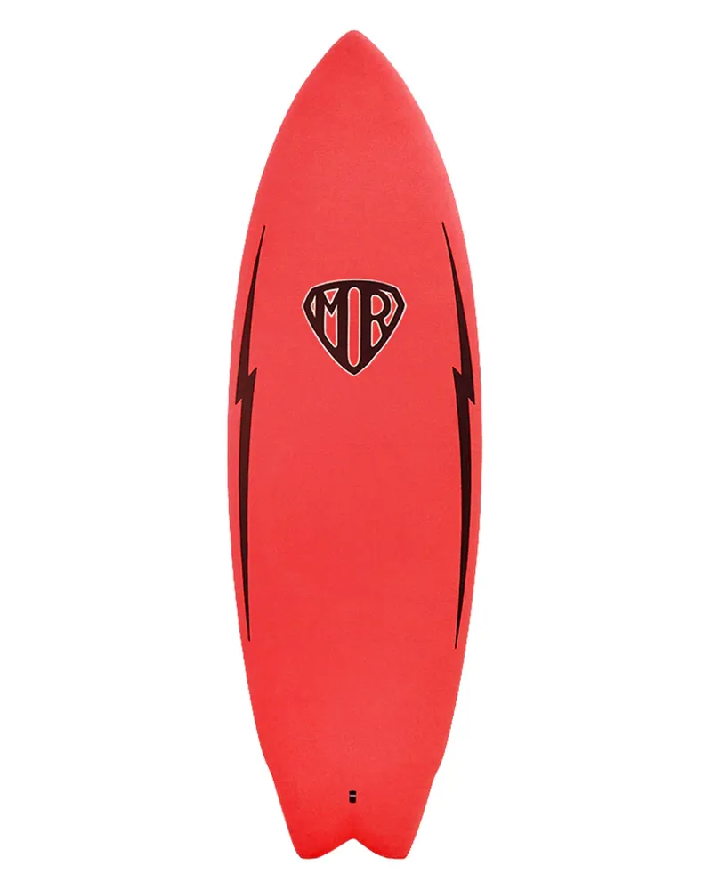 O and E x MR / 6ft Epoxy Twin Fin / Red-1