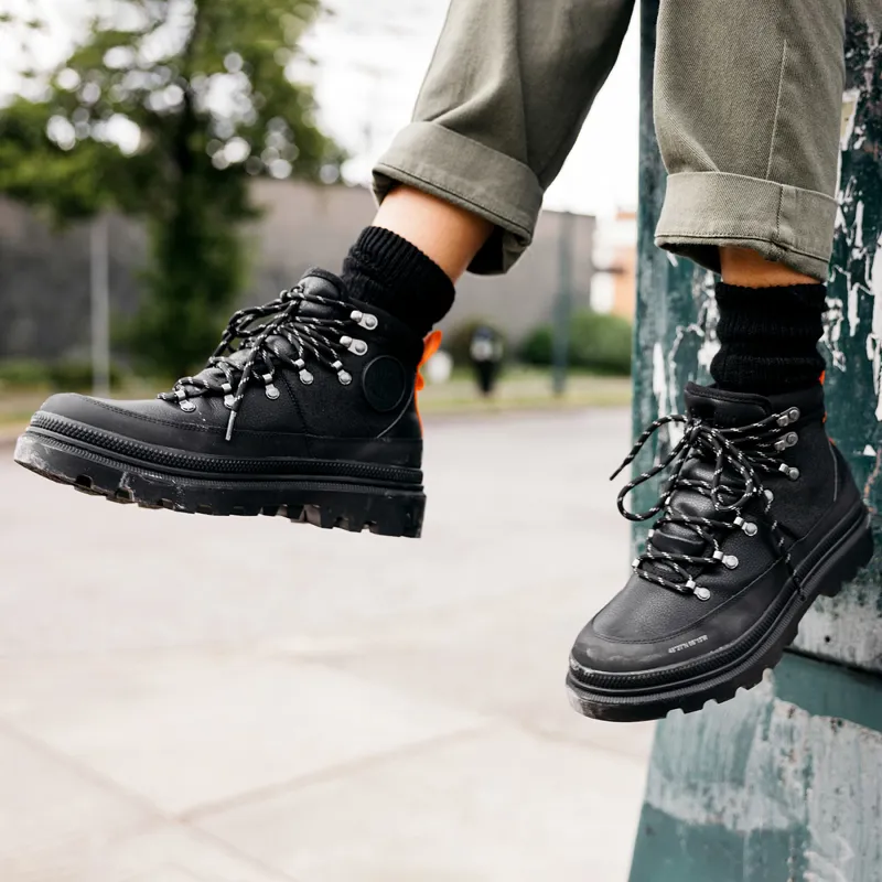 Palladium x Finisterre Pallatrooper Hiker WP Boot in Black-7