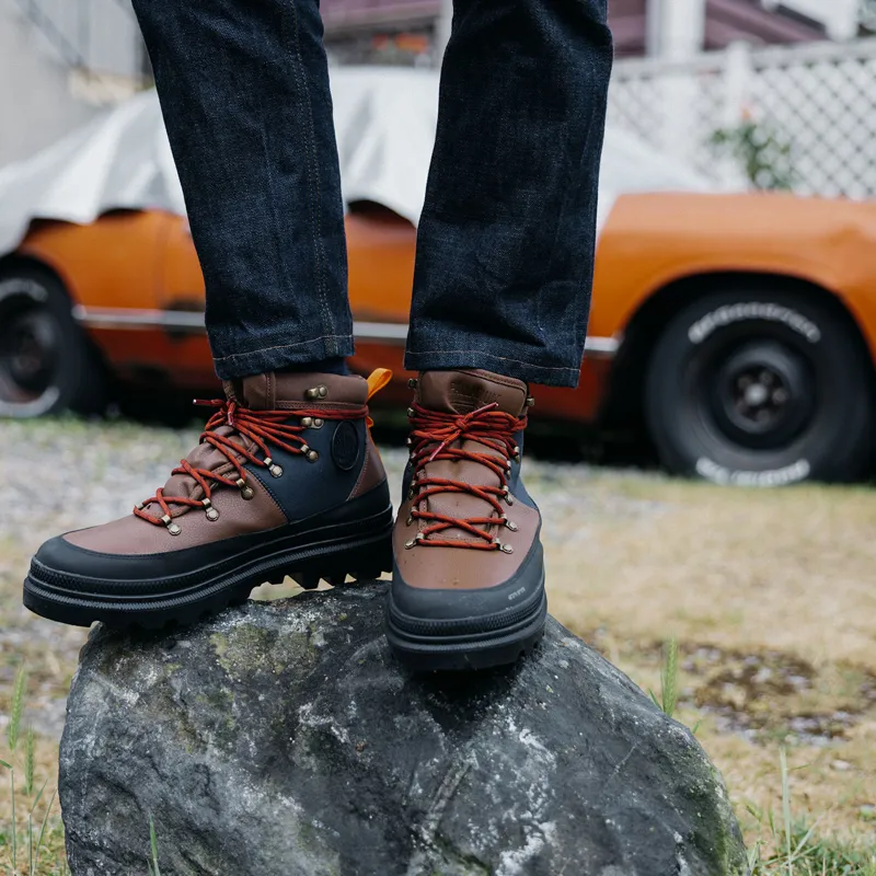 Palladium x Finisterre Pallatrooper Hiker WP Boot in Brown-7