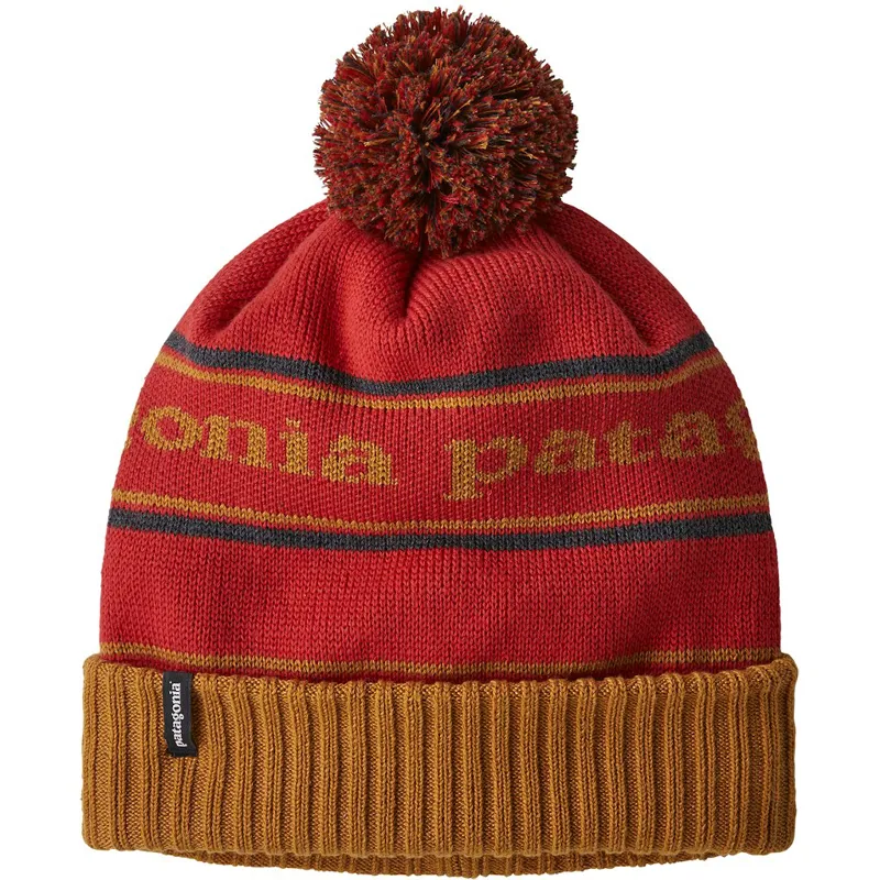 Patagonia / Powder Town Beanie / Park Stripe Hammonds Gold