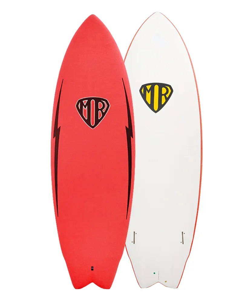 O and E x MR / 6ft Epoxy Twin Fin / Red