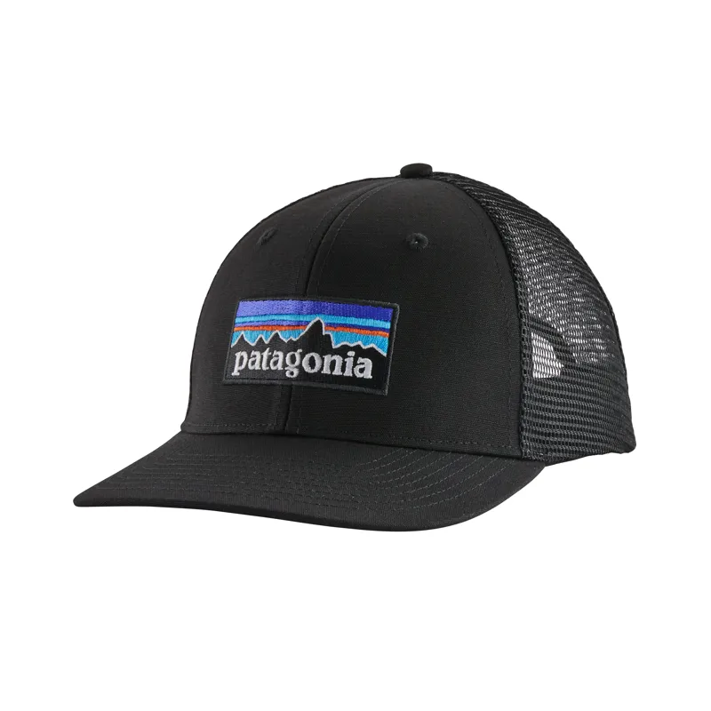 Patagonia P-6 Logo Trucker Cap in Black