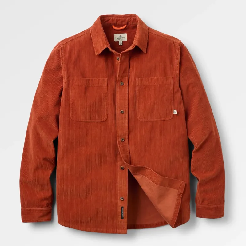 Passenger Backcountry Cord Shirt in Dark Rust
