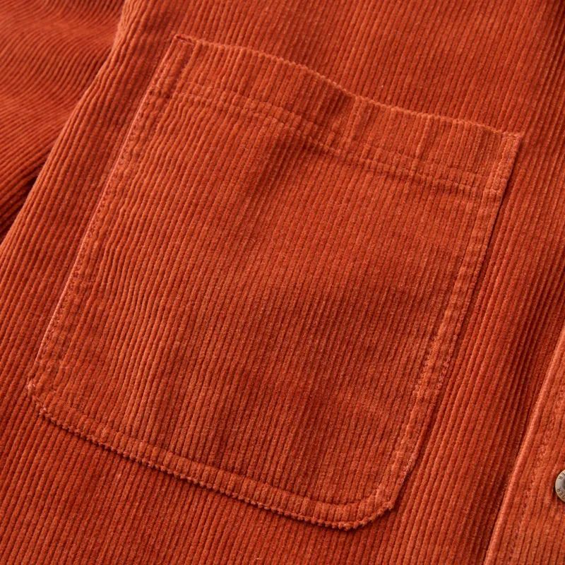 Passenger Backcountry Cord Shirt in Dark Rust-1