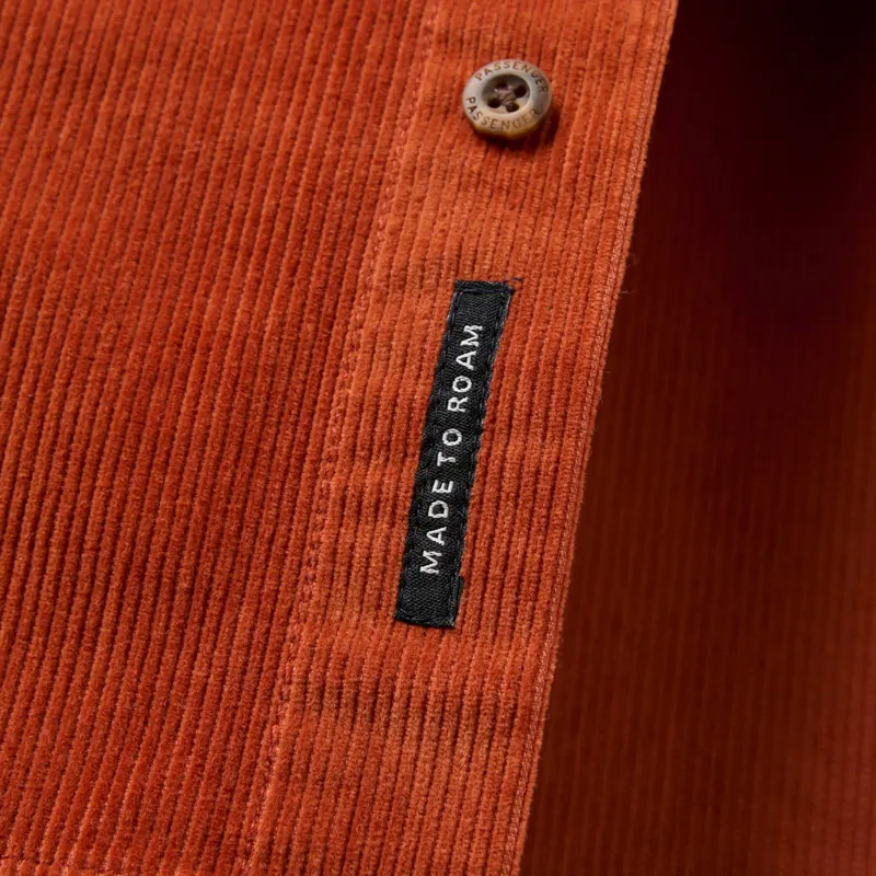 Passenger Backcountry Cord Shirt in Dark Rust-5