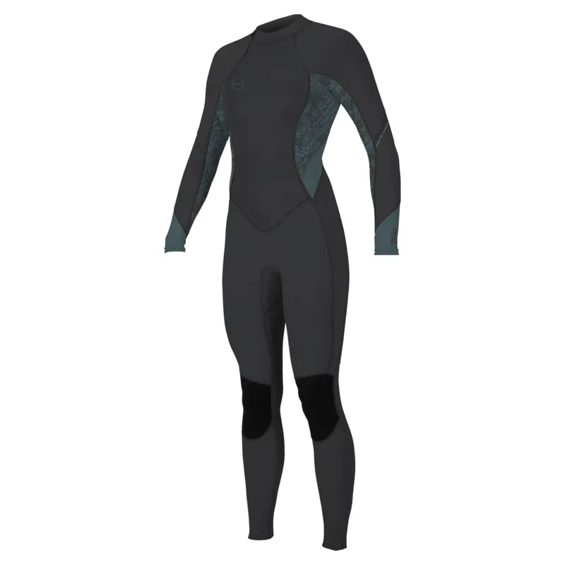 O'Neill Womens Bahia 3-2mm Back Zip Wetsuit in Steel/Island Sky
