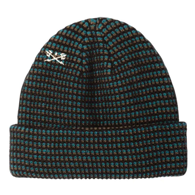 Dark Seas Bateman Beanie in Black/Teal-1