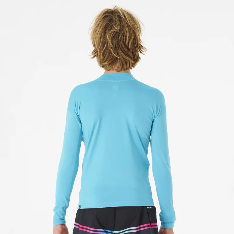 Rip Curl Jnr Corps Long Sleeve UV Rash Vest in Blue-2