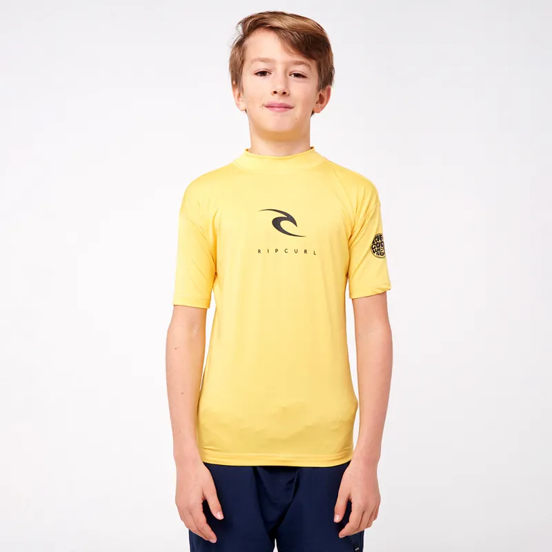Set Costume Da Bagno Ragazzo Con Rash Vest UV 50+, Asciugatura Rapida, Maglia Elasticizzata + Cuffia, Per 8-15 Anni