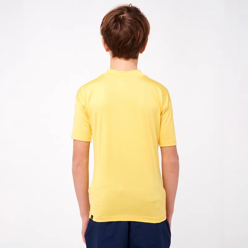 Rip Curl Jnr Corps Short Sleeve UV Rash Vest in Yellow-2