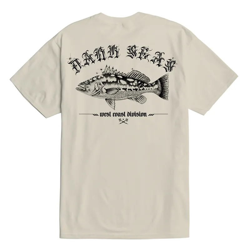 Dark Seas Calico Bass Tee in Cream