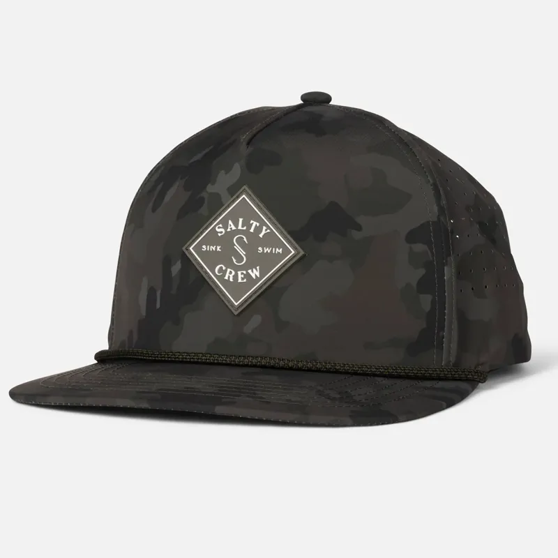 Salty Crew Long Range Snapback Cap in Camo