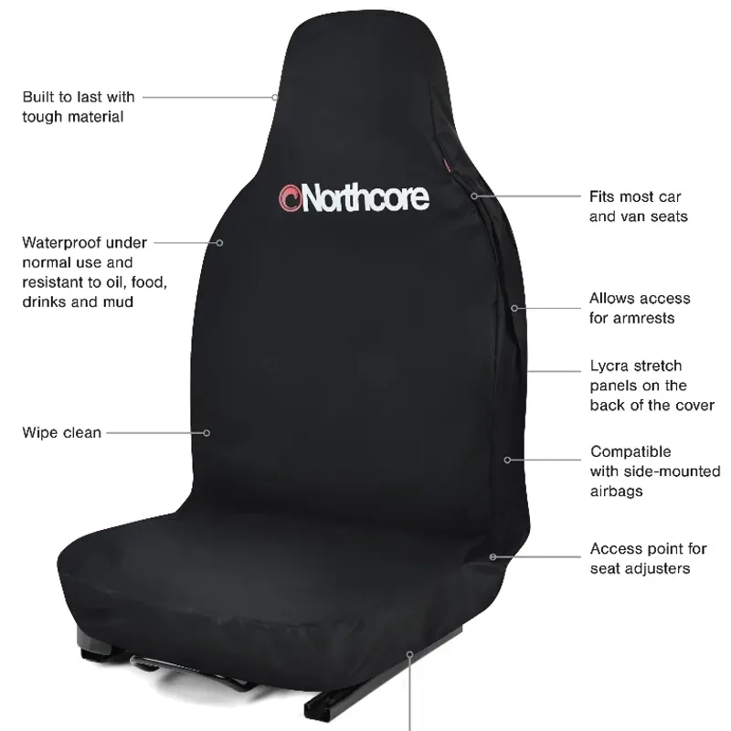 Northcore Water Resistant Single Car Seat Cover in Black-1