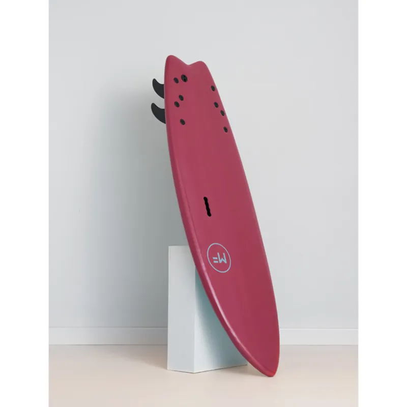Mick Fanning Catfish Supersoft Soft Surfboard in Merlot/Aqua-4
