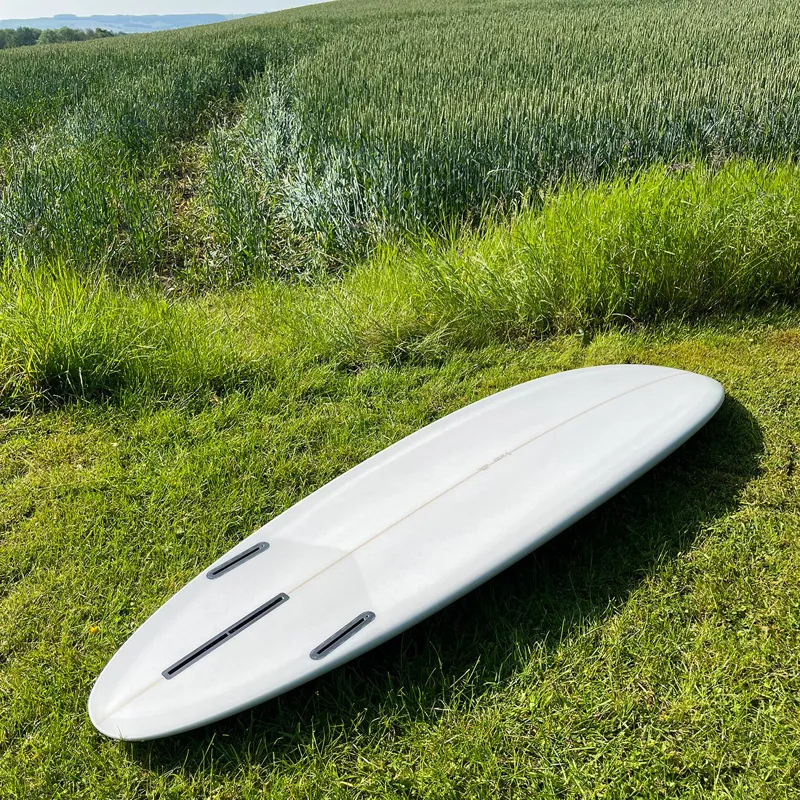 Love Machine Surfboards 6ft 08 Cheet in Clear/Grey - Futures Sides-1