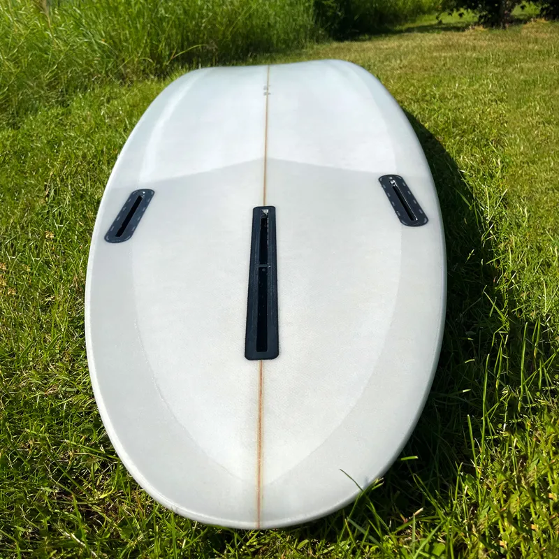 Love Machine Surfboards 6ft 08 Cheet in Clear/Grey - Futures Sides-3