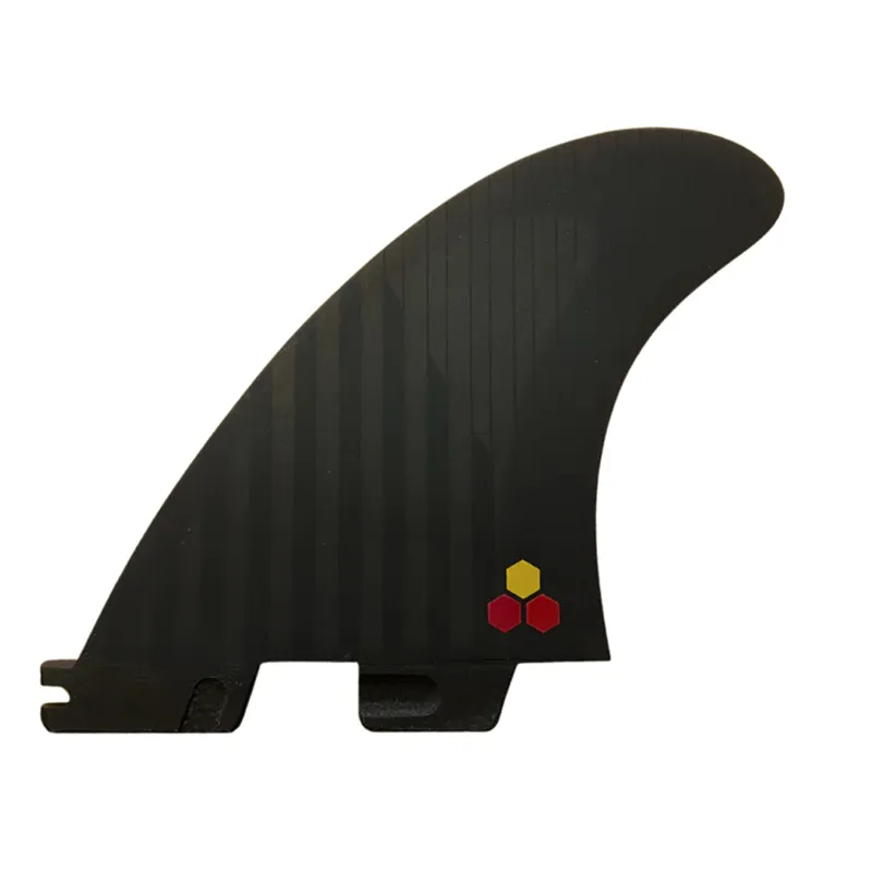 FCS II CI PC Tri-Quad Fin Set in Black Flame-1