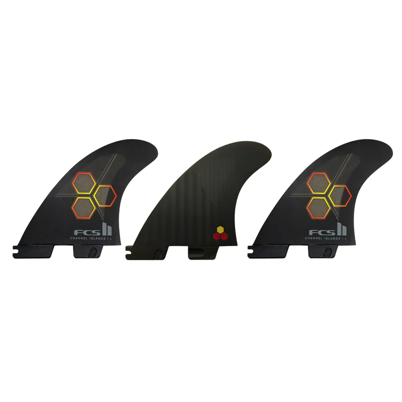 FCS II CI PC Tri Fin Set in Black Flame-2