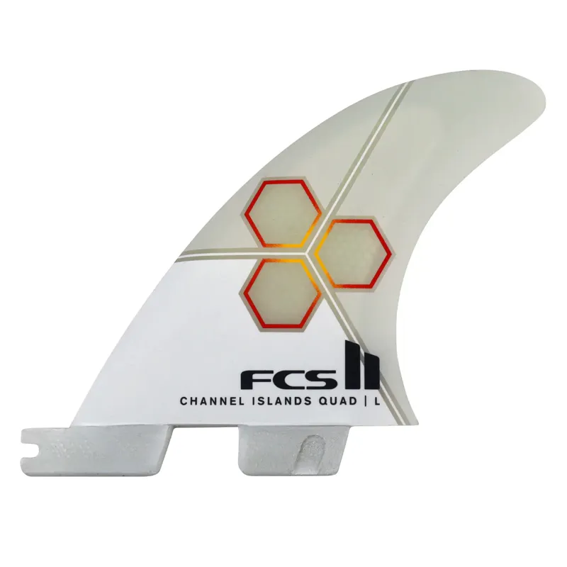 FCS II CI PC Quad Rears Fin Set in White Flame