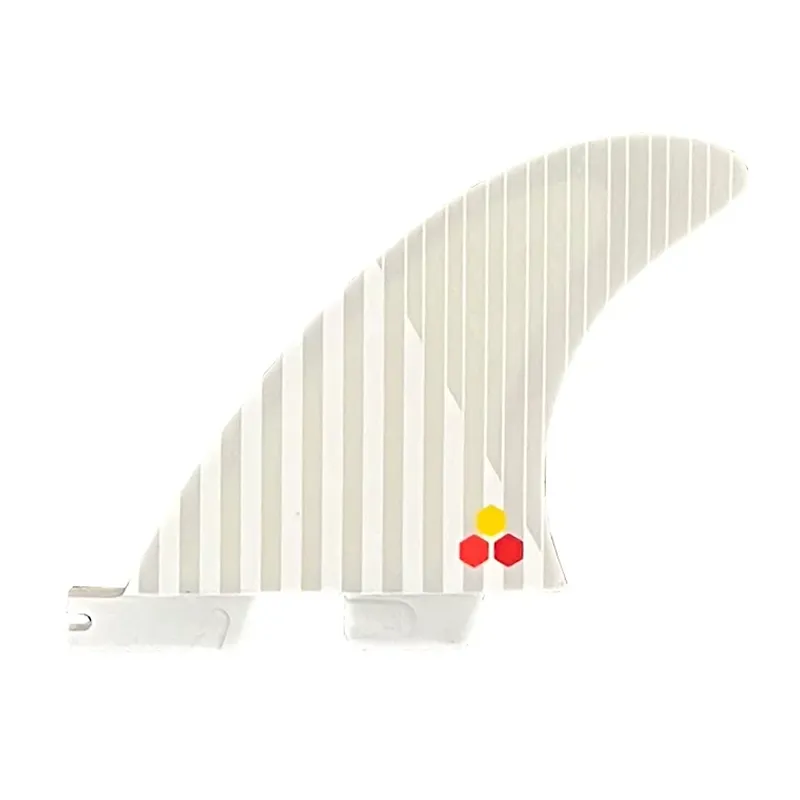 FCS II CI PC Quad Rears Fin Set in White Flame-1